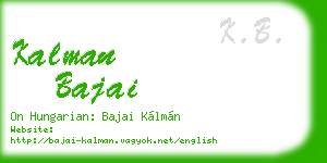kalman bajai business card