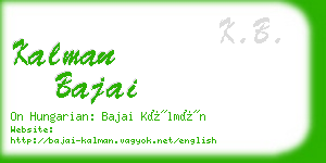 kalman bajai business card